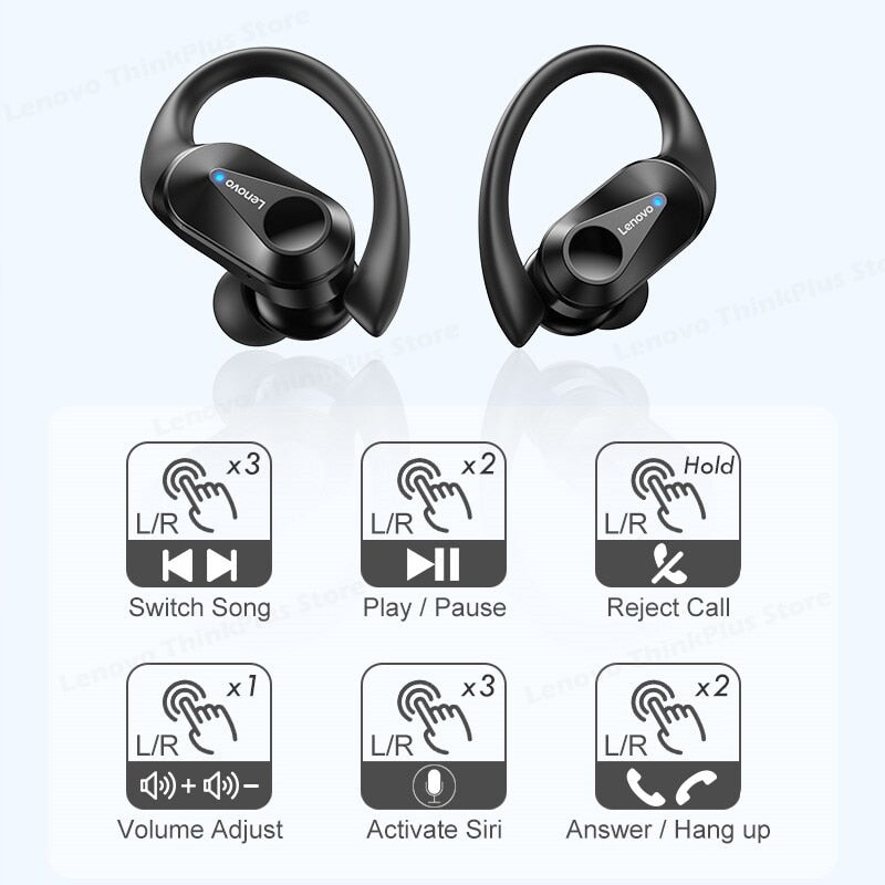 Fones de Ouvido Esportivo Lenovo LP75 TWS - Feel Nature