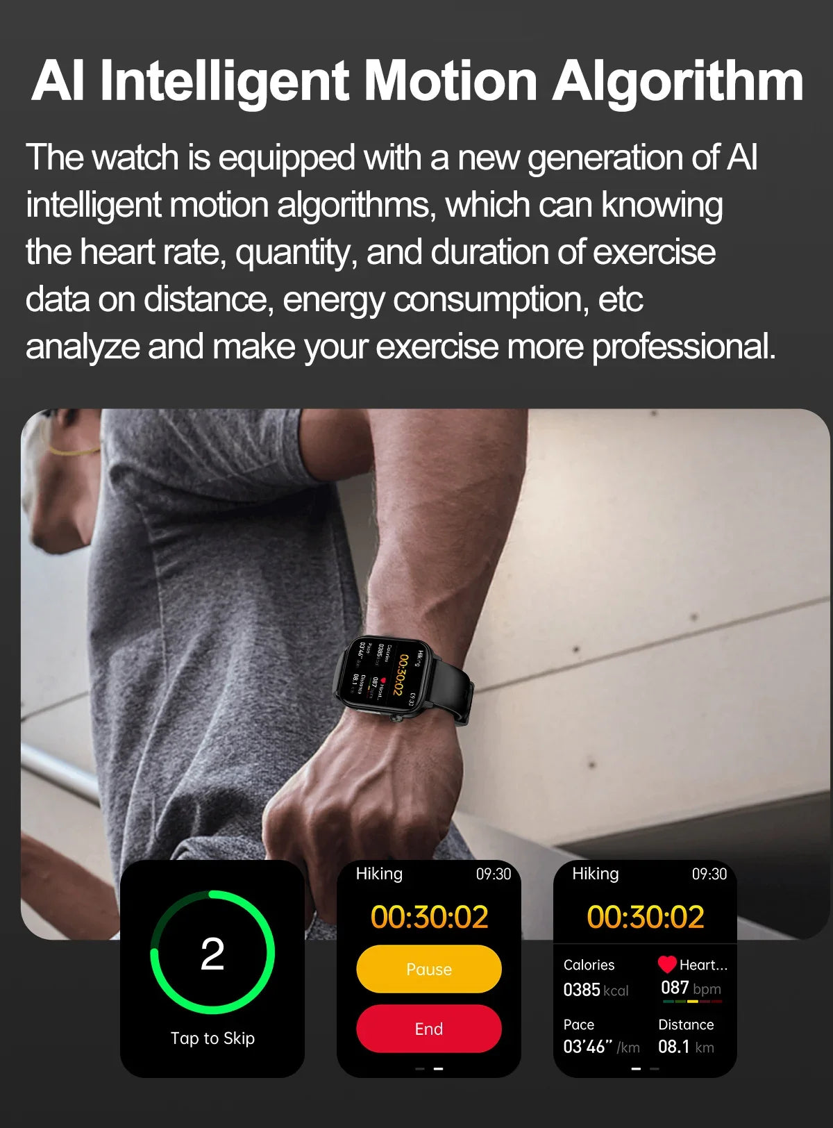Smartwatch GUHUAVMI Emotion: Monitoramento Emocional e de Saúde