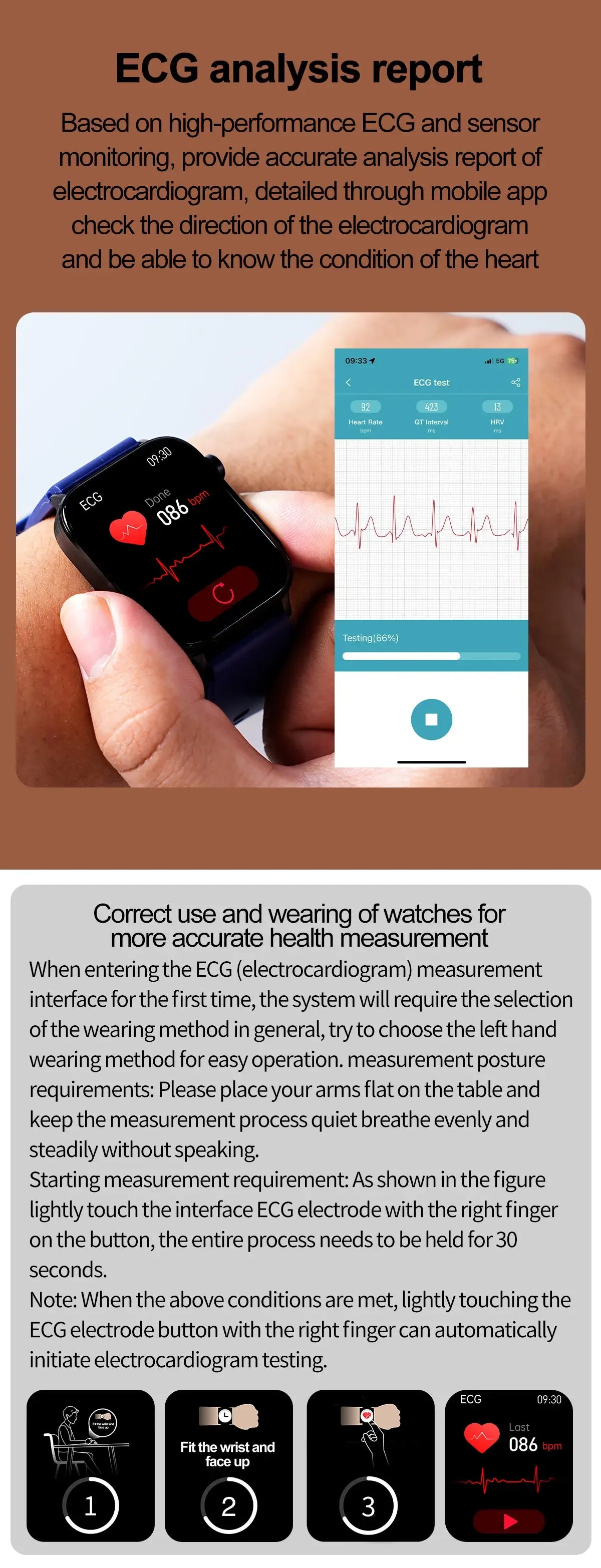 Smartwatch GUHUAVMI Emotion: Monitoramento Emocional e de Saúde