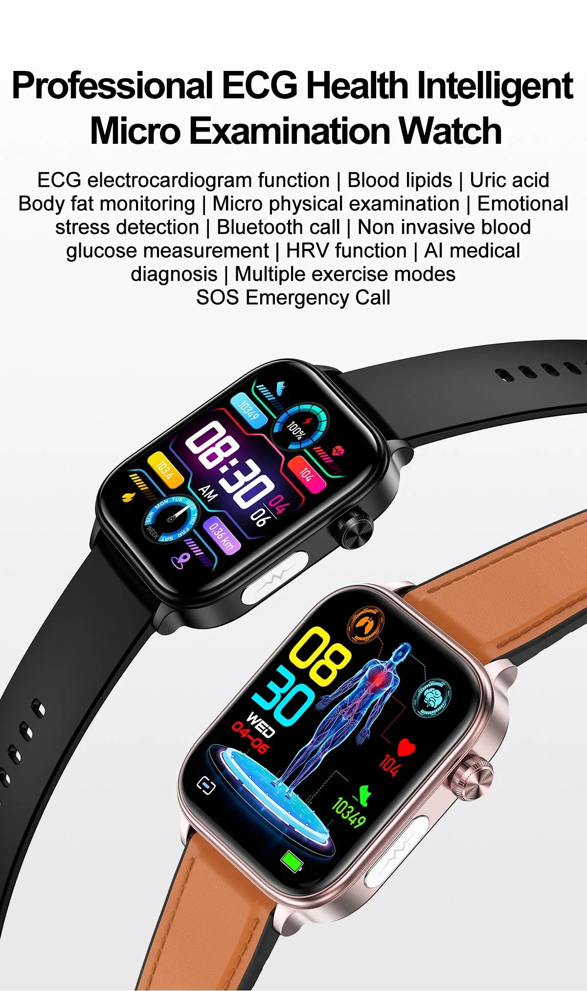 Smartwatch GUHUAVMI Emotion: Monitoramento Emocional e de Saúde