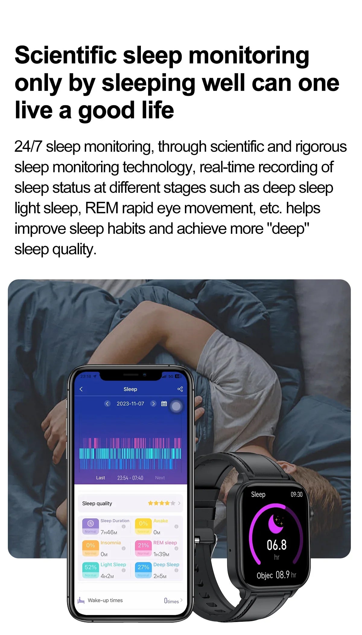 Smartwatch GUHUAVMI Emotion: Monitoramento Emocional e de Saúde