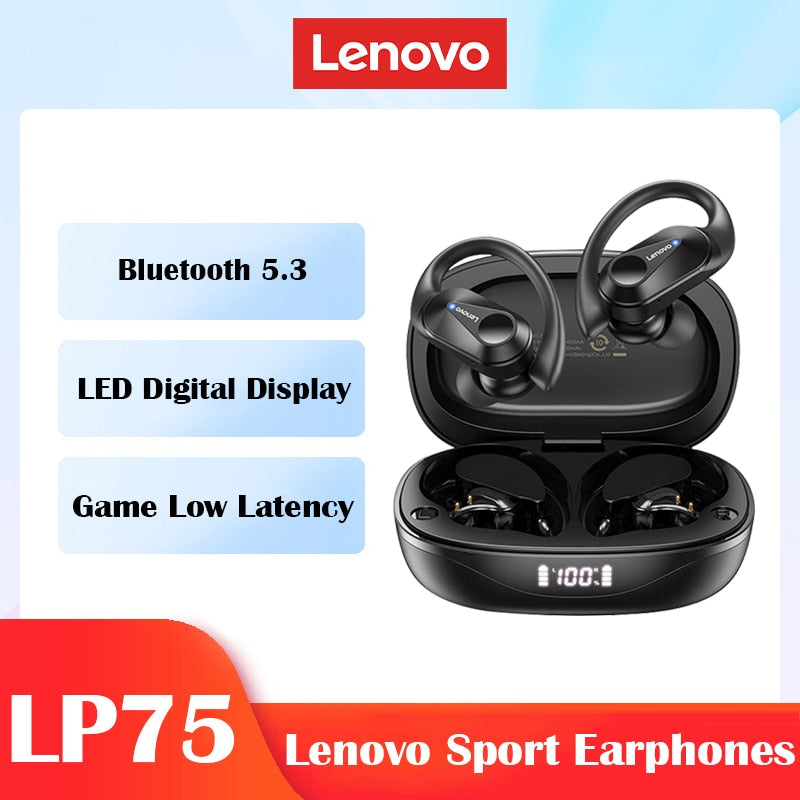 Fones de Ouvido Esportivo Lenovo LP75 TWS - Feel Nature