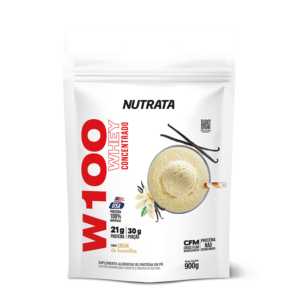 Whey 100% W100 900g Refil Nutrata