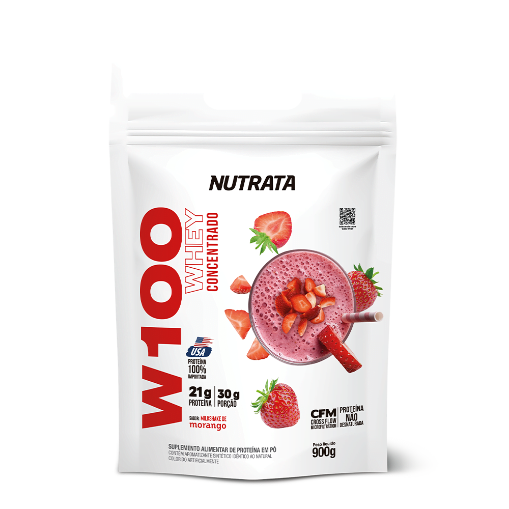 Whey 100% W100 900g Refil Nutrata