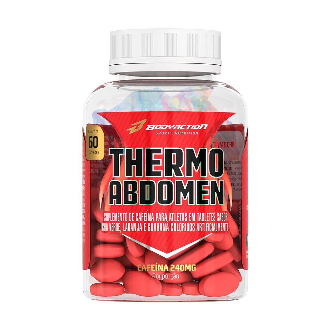 Thermo Abdomen Cafeína 240mg Pote 60 Tabs Bodyaction