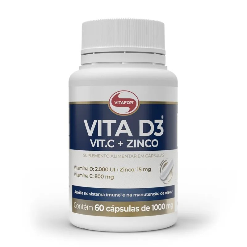 Vita D3 + C + Zinco 60 Cap Vitafor